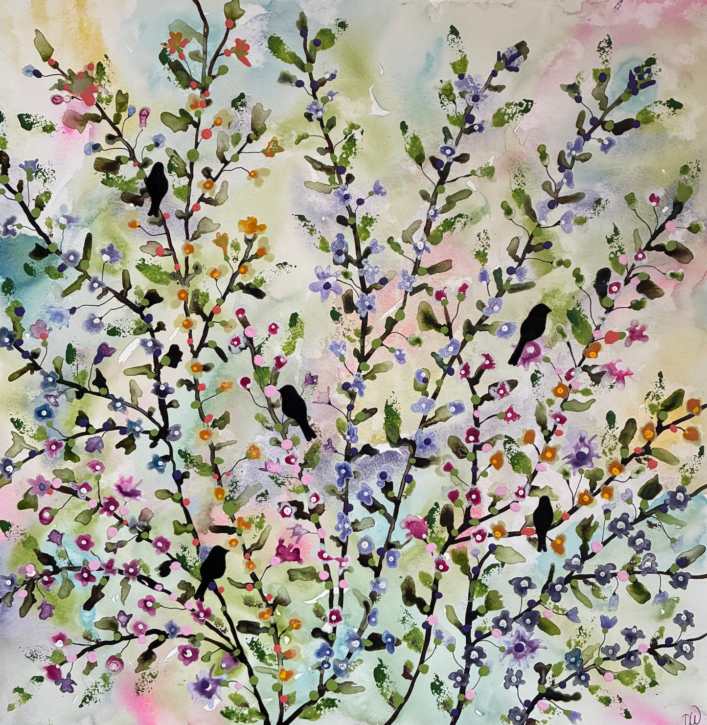 Blossom Tree with birds