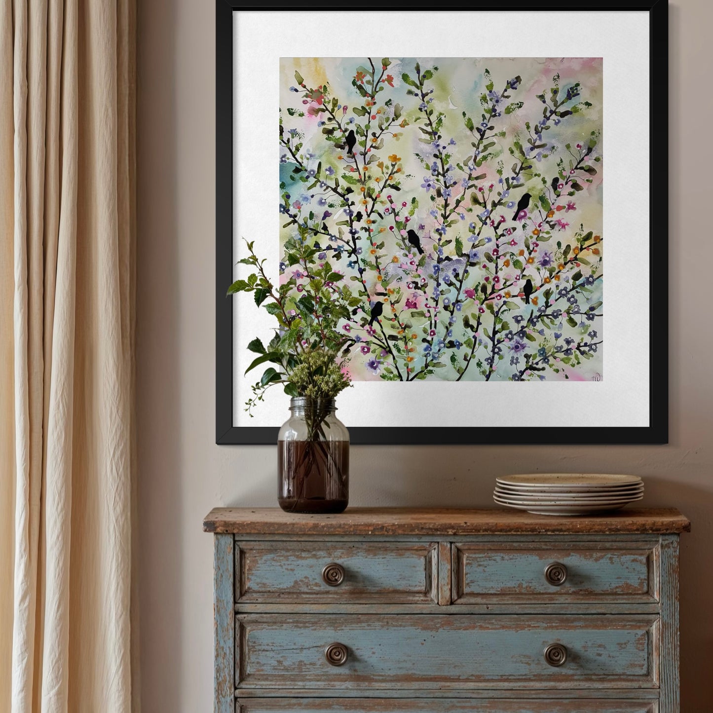 Blossom Tree with birds