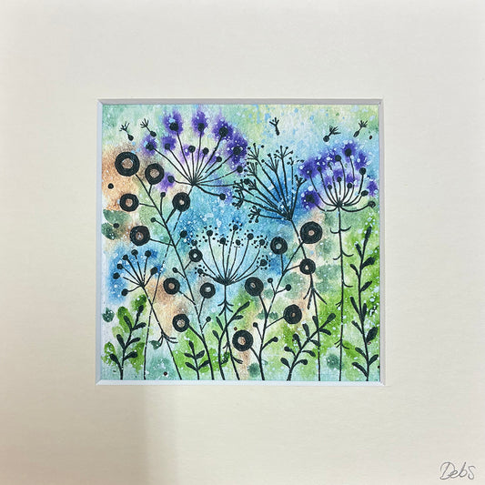 Blue Flowers - Mini Mount